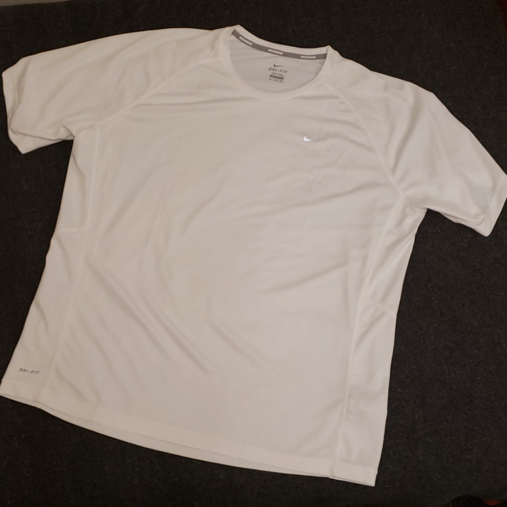 Nike Dri-Fit Miler Running T Shirt White Men's Extra Extra Large XXL 2XL